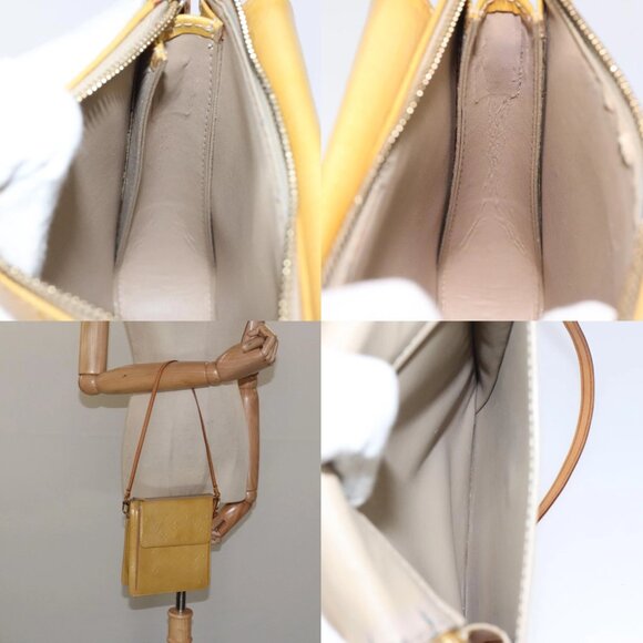 LOUIS VUITTON Monogram Vernis Motto Accessory Pouch Beige M91136 LV Auth MX027 - Picture 15 of 16